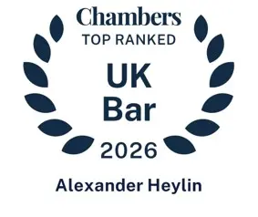Chambers UK Bar 2026: Alexander Heylin, Top Ranked